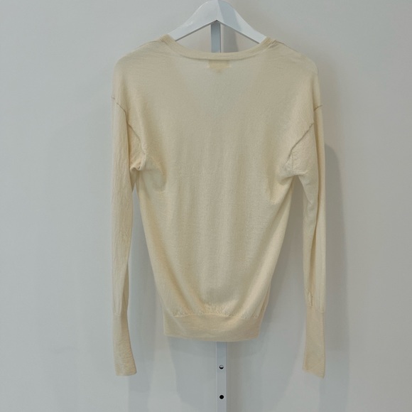 J.CREW IVORY CREAM TISSUE CASHMERE SWEATER SIZE M - Picture 7 of 17